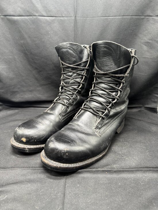 Vintage 1983 Military Issue Black Leather Addison Shoe Co. Combat Boot Size 9.5 main image 5